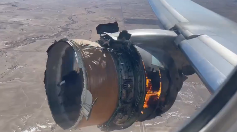 Watch: United Airlines Boeing 777 engine catches fire midair, dramatic visuals go viral