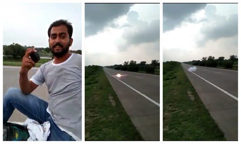 UP: Khalid Noman and Safir Faruqui arrested after video emerged showing them throwing a bomb on road