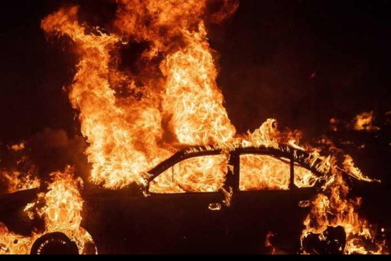 West Bengal polls: Election Commission’s vehicle set ablaze by miscreants in erstwhile Maoist stronghold, driver escapes narrowly