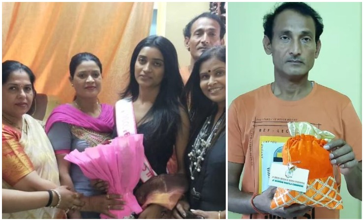 Congress leader gifts a bag full of scraps of paper, torn pictures to Miss India Manya Singh for Women’s Day