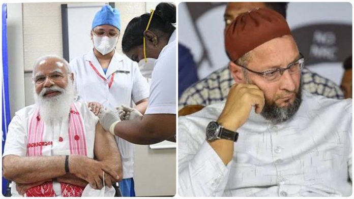 AIMIM chief Asaduddin Owaisi on Monday raised aspersions on Serum developed COVISHIELD after PM Modi took a dose of Bharat Biotech's COVAXIN against COVID-19