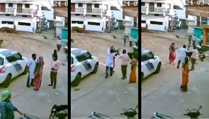 Watch: Congress councillor brutally assaults a woman in Chhattisgarh after her 4-year-child accidentally breaks nameplate