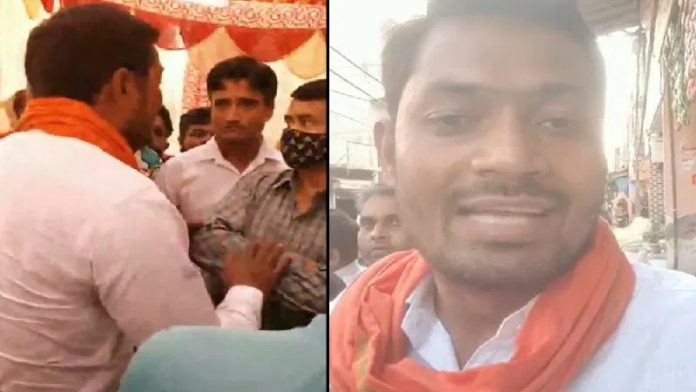 Members of Hindu organisation protest against the nikah of a middle-aged Muslim man with a minor Hindu girl