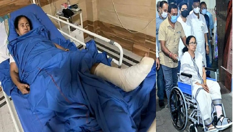 West Bengal: Mamata Banerjee goes from a leg in plaster to crepe bandage in 2 days flat, Netizens ask her about the ‘magic cure’