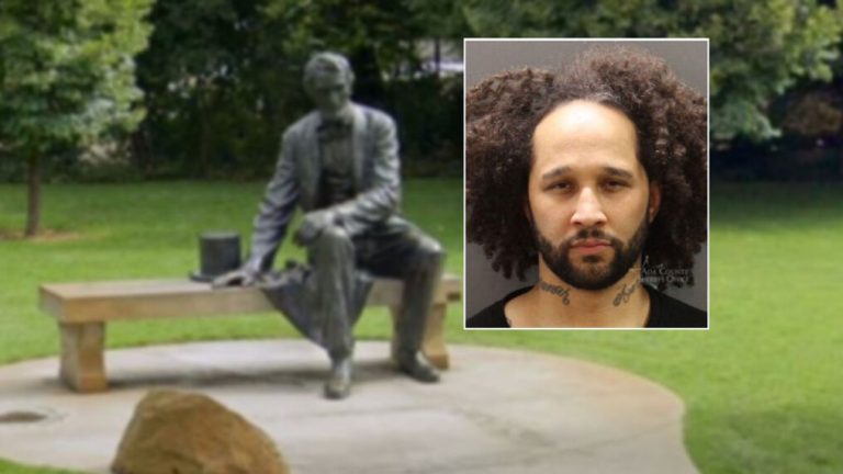 Black Lives Matter leader arrested in connection with vandalism of Lincoln statue with faeces, paint and signs: Reports