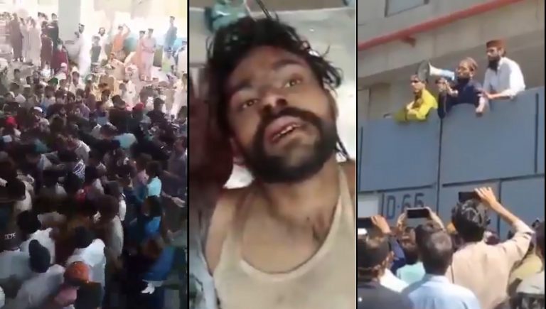 Islamists in Pakistan try to lynch a man alleging blasphemy, man says he had only questioned maulana for not solving problem after taking money