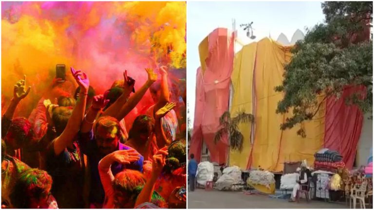 Uttar Pradesh: Plastic veil to ‘protect’ over 40 mosques in ‘sensitive’ areas ahead of ‘Joota Maar Holi’ procession to maintain peace