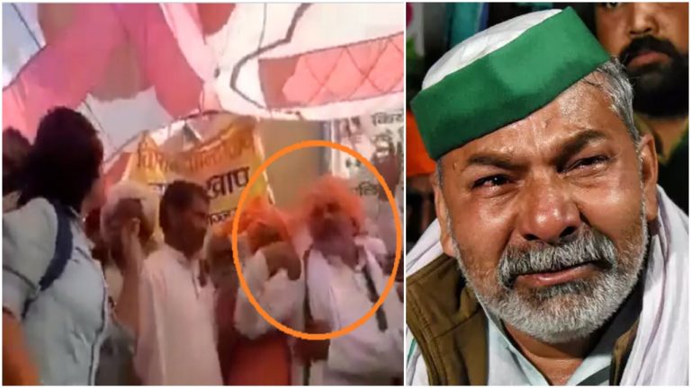 Watch: ‘Farmers’ bully and pounce on a young girl as she confronts Rakesh Tikait on Republic Day riots