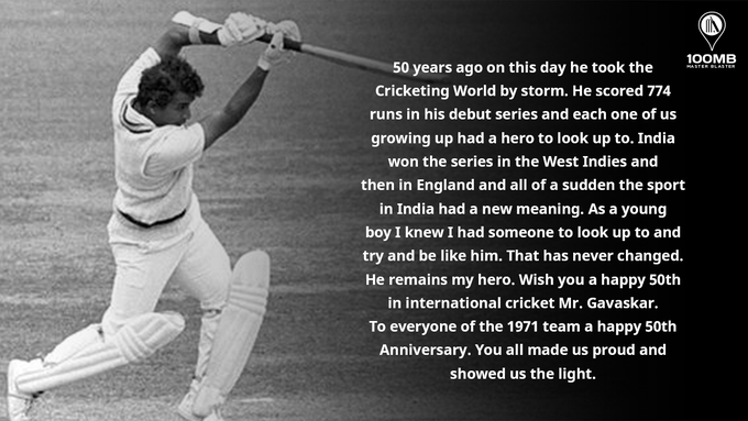 Sachin Tendulkar's message for Sunil Gavaskar