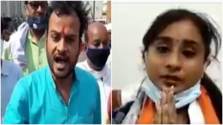 Two days after daughter of Ajay Tandon took over father’s campaigning for by-elections as he had COVID-19, the Congress leader seen on the street