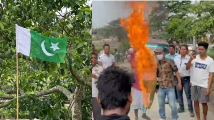 Pakistan flag hoisted on polling day in Assam, locals burn it down chanting 'Pakistan Murdabad', 'Bharat Mata ki Jai': Details