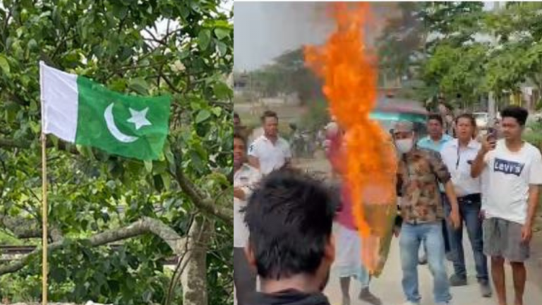 Pakistan flag hoisted on polling day in Assam, locals burn it down chanting ‘Pakistan Murdabad’, ‘Bharat Mata ki Jai’: Details