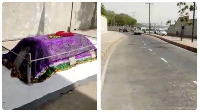 Social media users claim a dargah had been constructed along the Sabarmati riverfront in Ahmedabad