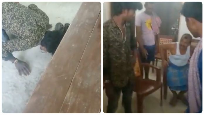 A man was made to lick his saliva at village panchayat in Gaya