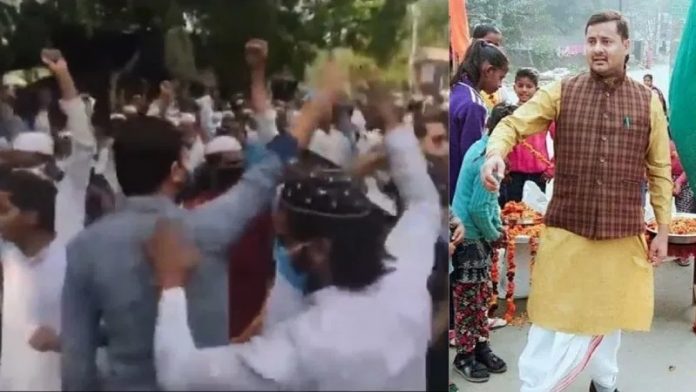 Group of Hindus come unite to respond to threats issued by a Muslim mob against Dasna Devi Temple head priest Yati Narsinghanand Saraswati