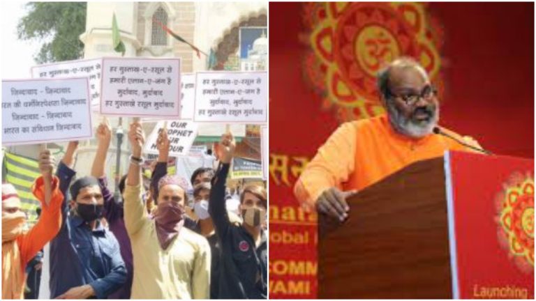 Watch: Muslim mob gathers at Dargah Bazar Ajmer after Friday prayers, demand arrest of Yati Narsinghanand, law against insult to Islam