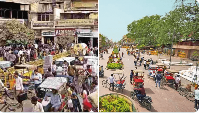 Aam Aadmi Party passes off pics of different locations of Chandni Chowk as ‘before and after’ pic