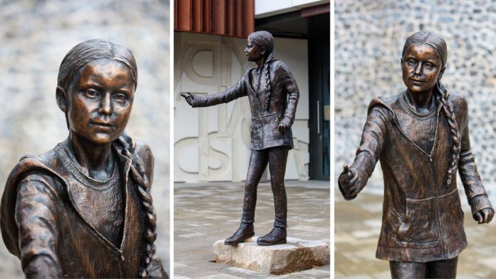 UK university faces students' criticism from installing 24,000 pounds Greta statue