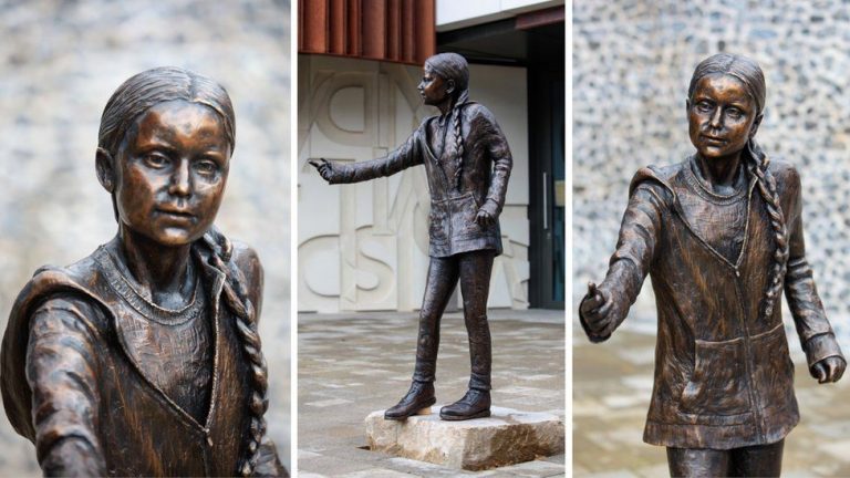 UK: Greta Thunberg statue worth £24,000 dubbed ‘vanity project’ by protesting students in University of Winchester