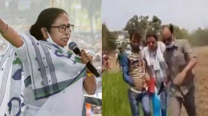 TMC Arambagh candidate Sujata Mondal Khan chased away by villagers