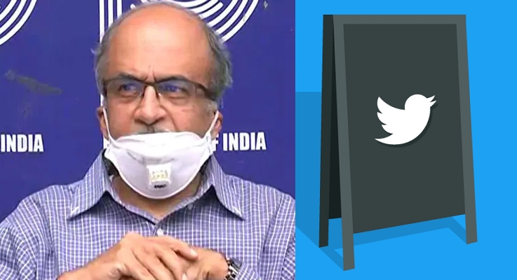 Twitter removes Prashant Bhushan’s tweet claiming masks are ineffective against COVID-19, says it violates Twitter Rules