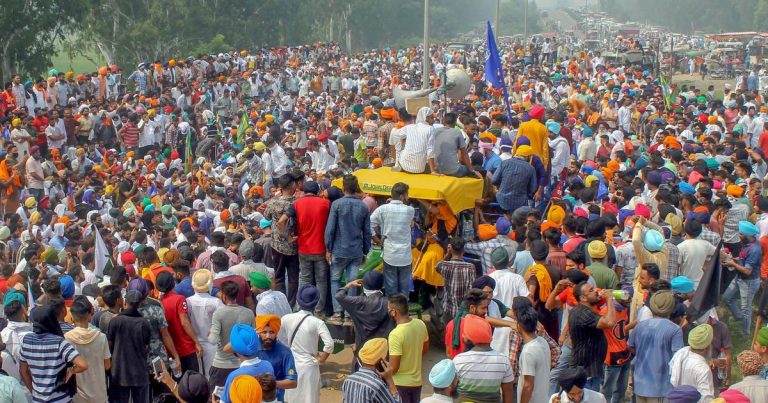 After spreading the deadly UK coronavirus strain, farmers protest against COVID-19 mismanagement in Punjab