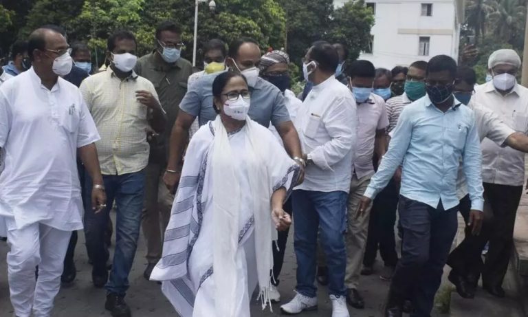 Mamata Banerjee continues her tradition of sitting on dharna for accused, TMC leaders released on bail