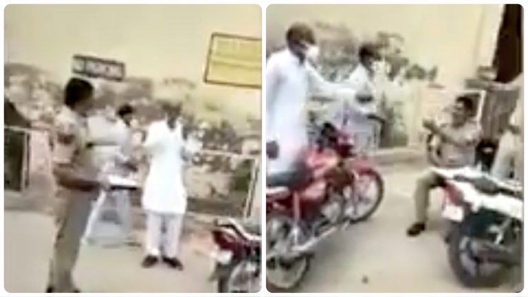 Rajasthan: Police officer sacked reportedly for challaning Congress MLA aide Munshi Khan who travelled with two pillion riders