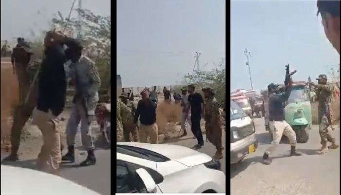 Pakistan: Karachi policemen get beaten up by a Navy officer for trying to stop his car. Watch video
