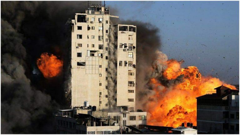 Watch: Israel Defence Forces destroy 14-floor terrorist hideout inside Gaza in a precision airstrike