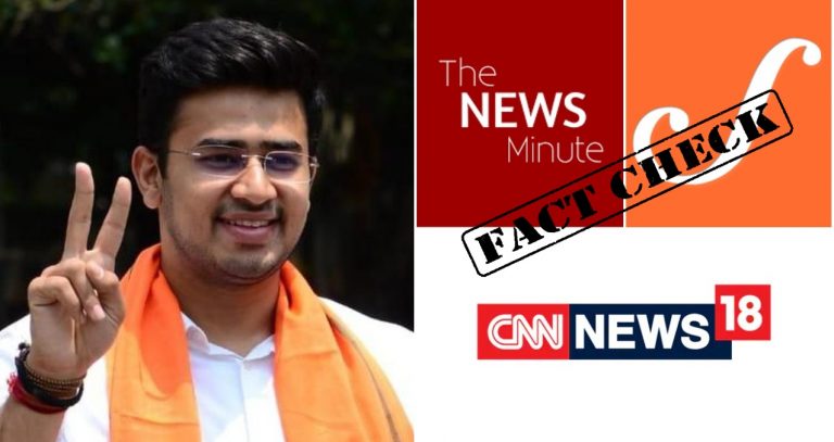 Did BJP leader Tejasvi Surya ‘apologise’ for his alleged ‘communal’ remarks on the BBMP bed scam? Here are the facts