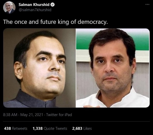 Salman Khurshid declares Rahul Gandhi as future King