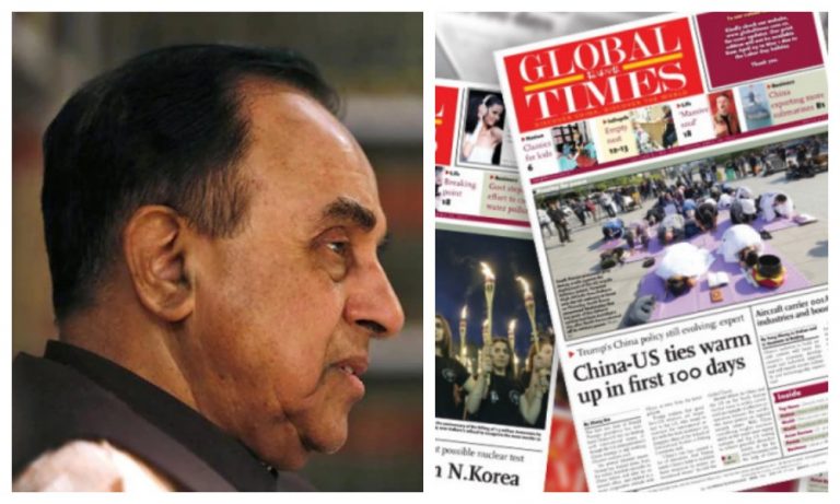 Chinese state media Editor accuses Subramanian Swamy of being ‘ungrateful’ over ‘war on COVID’, it doesn’t go down well for him