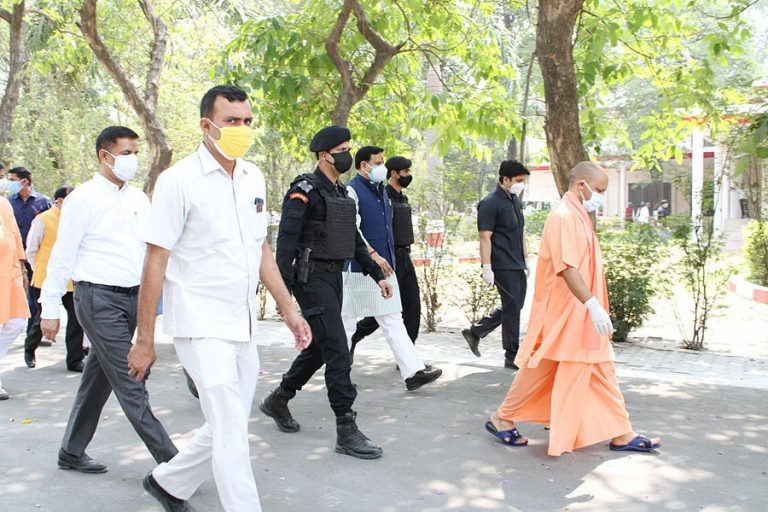 Uttar Pradesh CM Yogi Adityanath gets on the ground to boost people’s confidence in fight against coronavirus pandemic