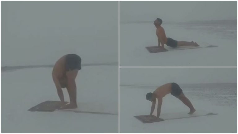 Watch: ITBP personnel perform ‘Surya Namaskar’ at an altitude of 18000 ft in Ladakh on 7th International Yoga Day