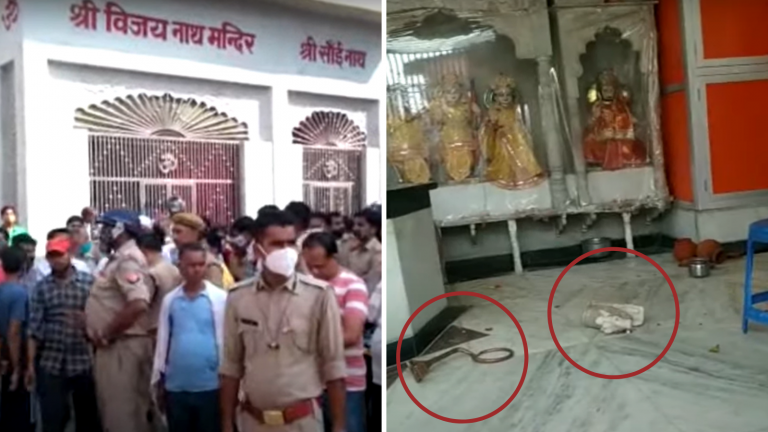 Uttar Pradesh: One Dilshad caught breaking idols in Hindu temple in Kannauj, accomplice Umar says they were instructed to do so