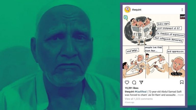 The Quint withdraws its cartoon defaming ‘Jai Shri Ram’ chant after Ghaziabad ‘hate crime’ turns out to be fake