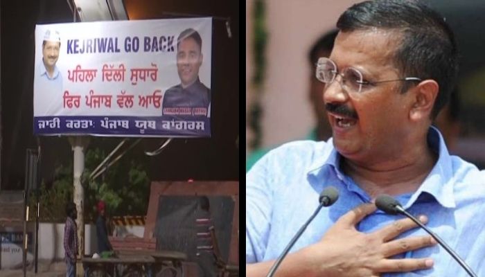 ‘Kejriwal go back’ hoardings emerge in Amritsar even as infighting within Punjab Congress intensifies
