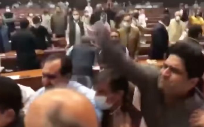 Pakistani legislators create chaos in Assembly over Imran Khan government's budget proposal