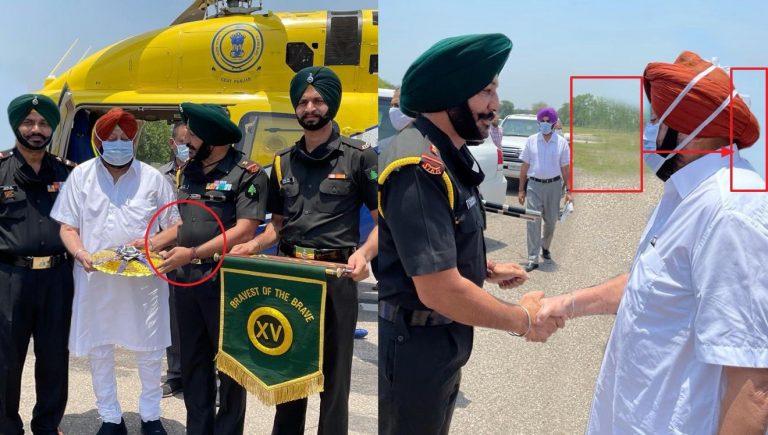 ‘Badly Photoshopped?’ Photographs of Captain Amarinder Singh meeting officers of Sikh Regiment raise questions
