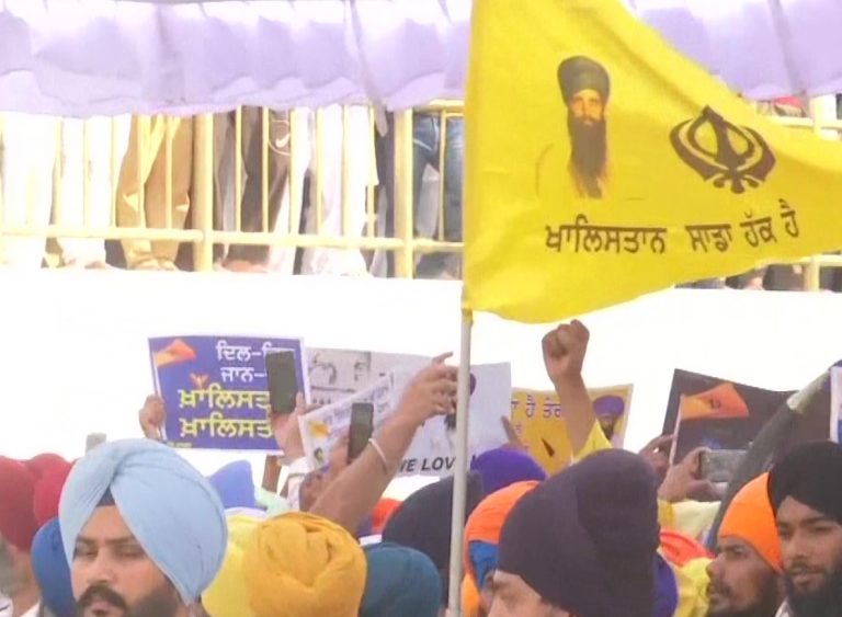 Hundreds march chanting pro-Khalistan slogans as Bhindranwale posters spotted inside the Golden Temple on his death anniversary today