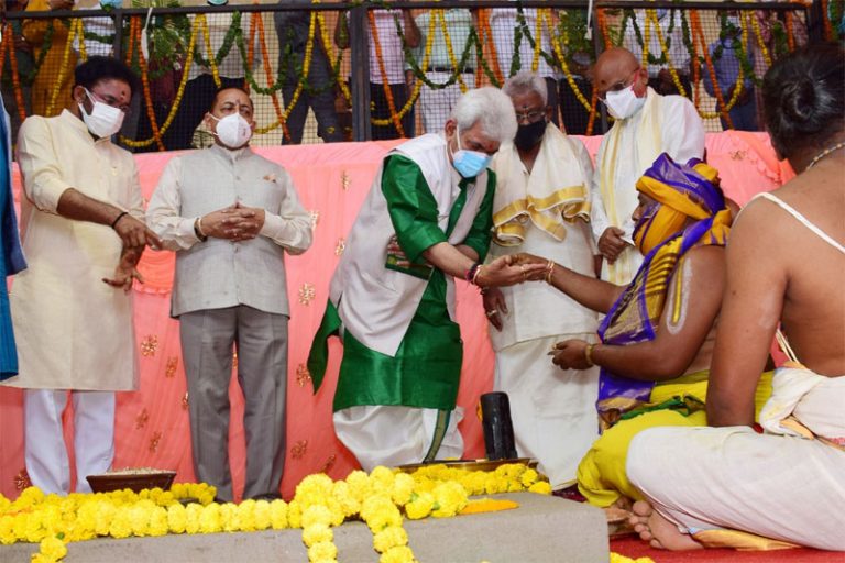 Bhoomi Pujan for Bhagwan Venkateswara Mandir in Jammu conducted, the temple to be completed in 18 months