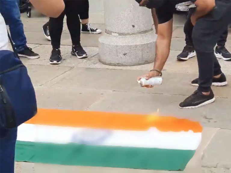 Watch: Khalistanis in London hold protest march on the anniversary of Operation Bluestar, burn Indian national flag