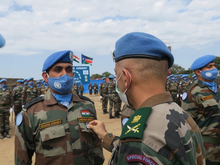Indian peacekeepers in South Sudan awarded UN medals for outstanding performance