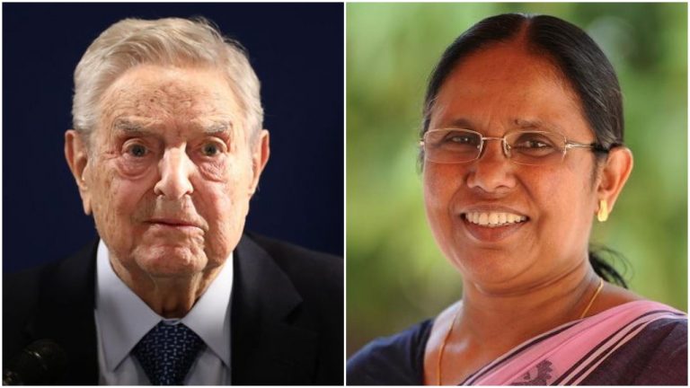 George Soros-funded University awards former Kerala health Minister KK Shailaja for her ‘commitment to public health service’