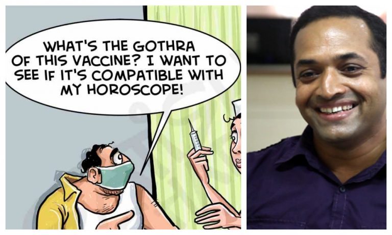 Why a cartoonist imagines ‘gothra’ while reality is ‘halal’ vaccines. Understanding the mindset