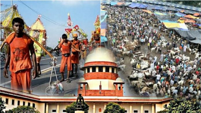 SC's contradictory stands against UP's Kanwar Yatra and Kerala's Bakra Eid relaxations, even when Kerala's Covid situation is worst in the country
