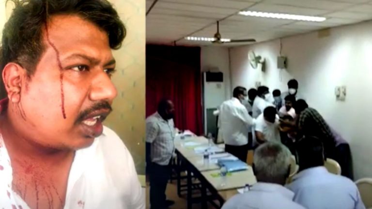 Coimbatore: Church of South India committee members beat each other up over discussion on misappropriation of funds. Watch