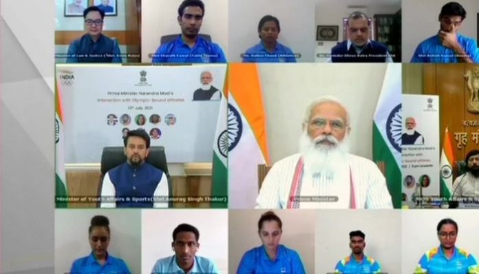 PM Modi speaks to athletes participating in Tokyo Olympics : Details