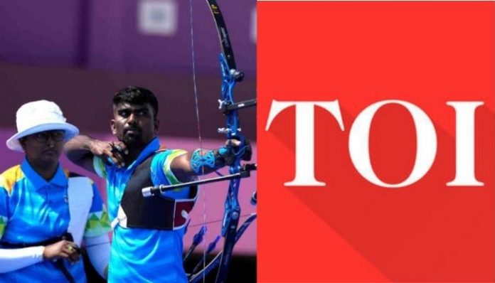 Times of India publishes despicable headline mocking Indian archers after they fail to qualify at Olympics